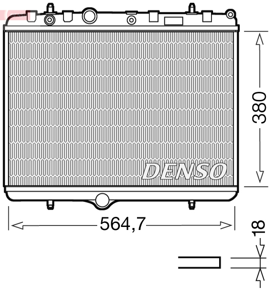 Радиатор, охлаждение двигателя - DRM21055 DENSO