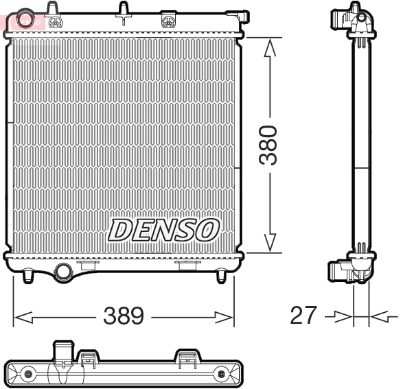 Radiator, engine cooling - DRM21108 DENSO