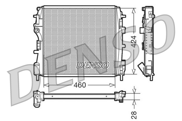 Radiatore, Raffreddamento motore - DRM23019 DENSO