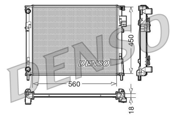 Radiator, engine cooling - DRM23095 DENSO