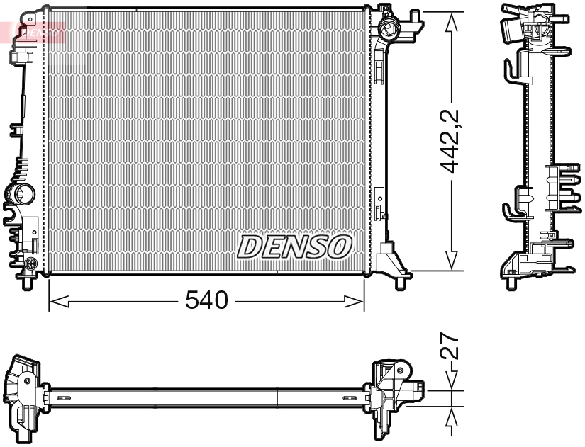 Radiatore, Raffreddamento motore - DRM23114 DENSO