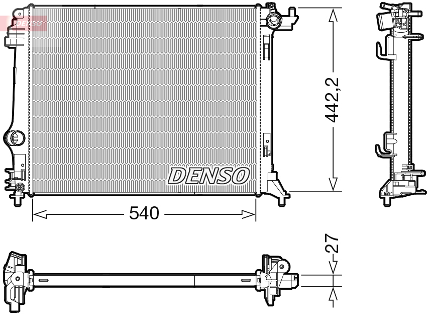 Radiator, engine cooling - DRM23115 DENSO