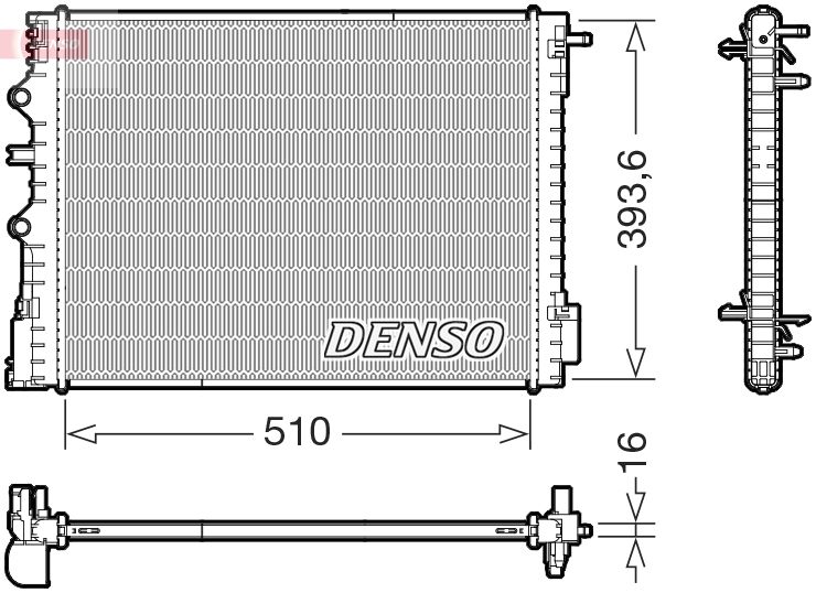 Radiatore, Raffreddamento motore - DRM23120 DENSO