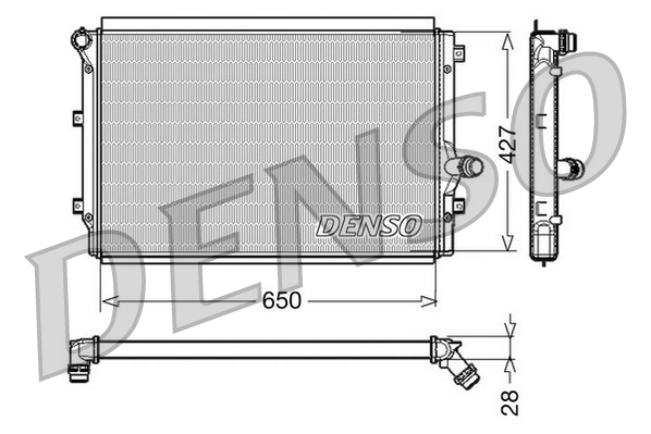 Radiator, engine cooling - DRM32017 DENSO