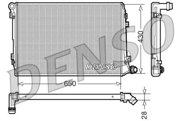 Radiator, engine cooling - DRM32037 DENSO