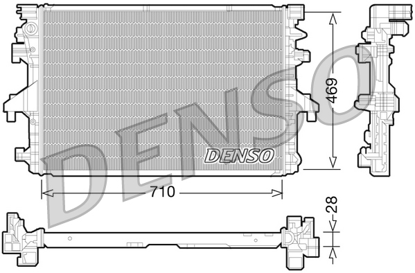 Radiatore, Raffreddamento motore - DRM32038 DENSO