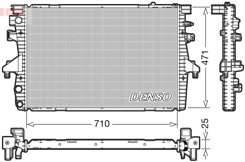 Radiator, engine cooling - DRM32039 DENSO