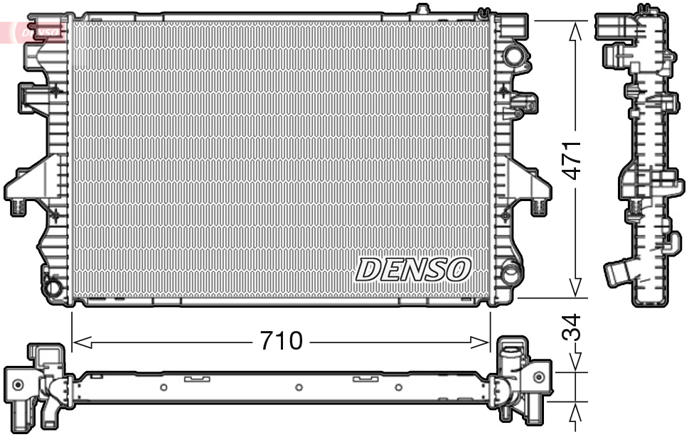 Radiator, engine cooling - DRM32040 DENSO