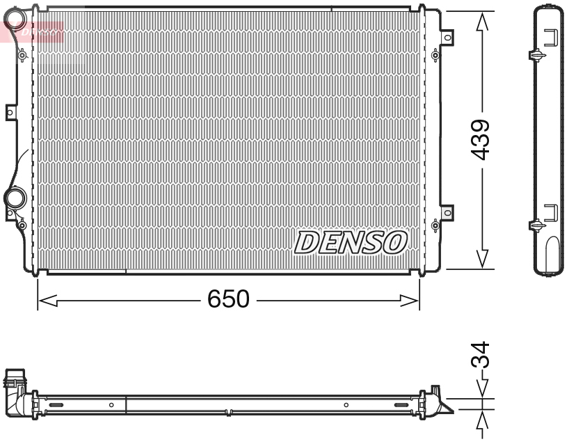 Радиатор, охлаждение двигателя - DRM32041 DENSO
