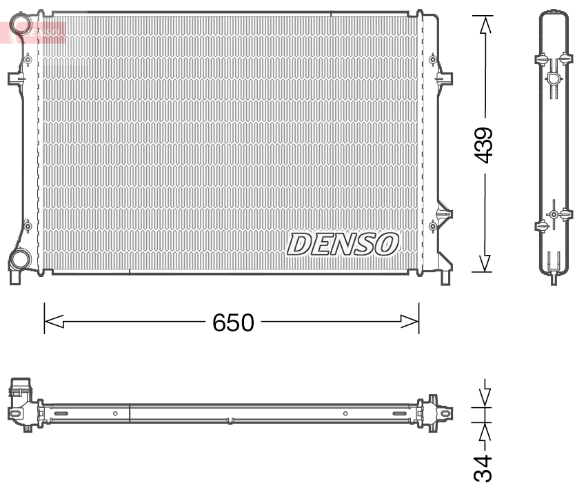Radiator, engine cooling - DRM32042 DENSO