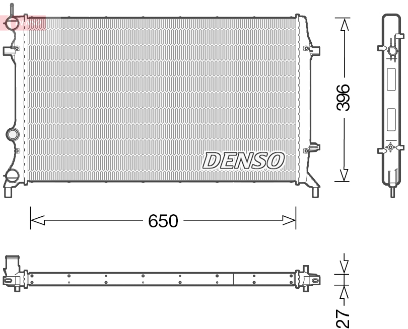Radiator, engine cooling - DRM32043 DENSO