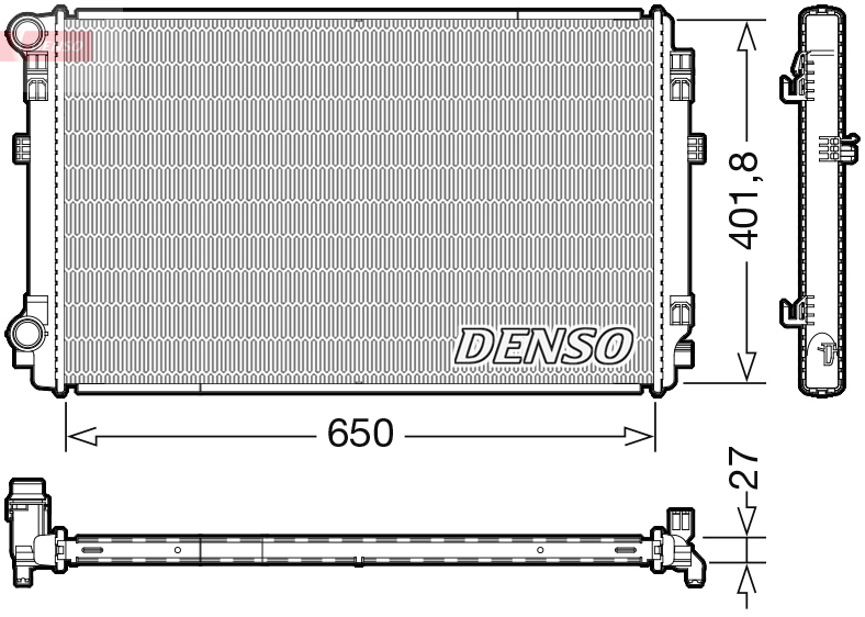 Radiator, engine cooling - DRM32048 DENSO
