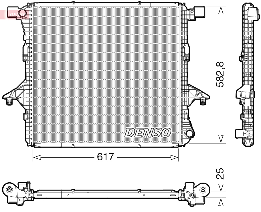 Radiator, engine cooling - DRM32052 DENSO