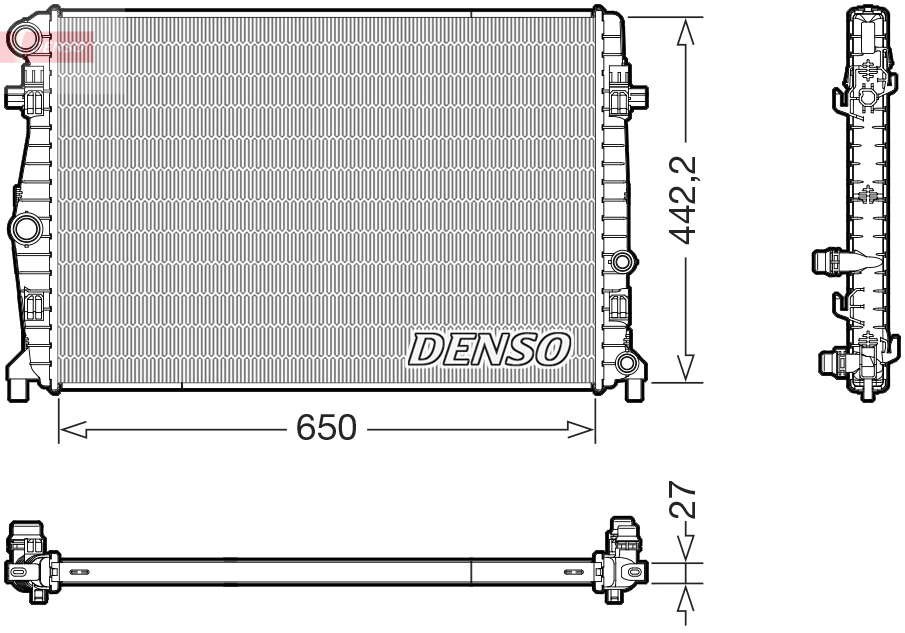 Radiatore, Raffreddamento motore - DRM32058 DENSO