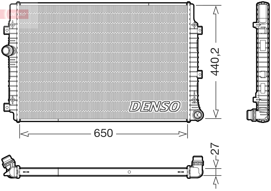 radiatorius, variklio aušinimas - DRM32059 DENSO