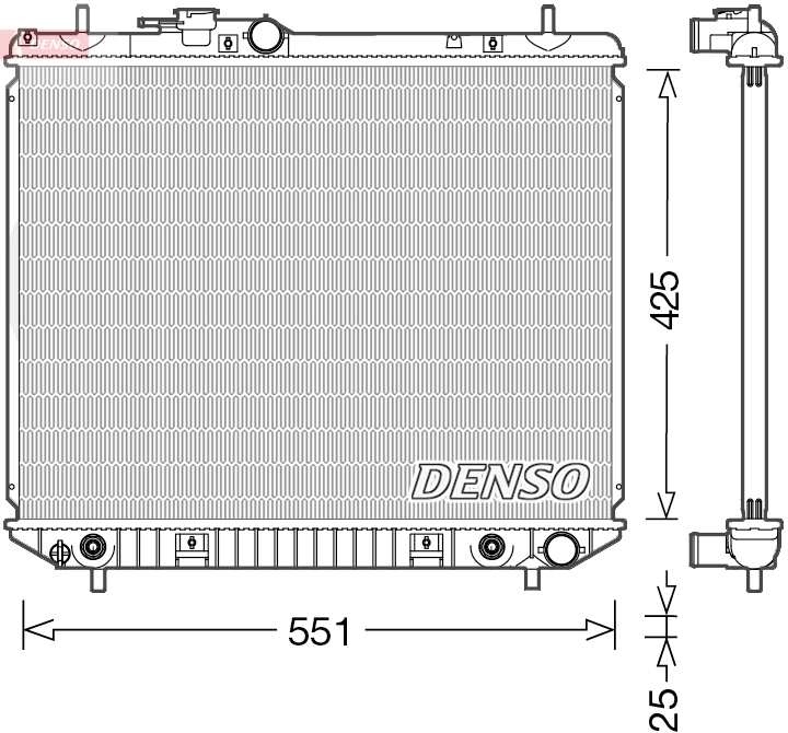 Radiator, engine cooling - DRM35005 DENSO