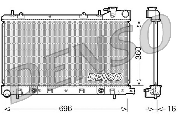 Radiatore, Raffreddamento motore - DRM36002 DENSO
