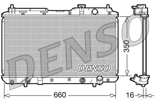 Radiator, engine cooling - DRM40010 DENSO