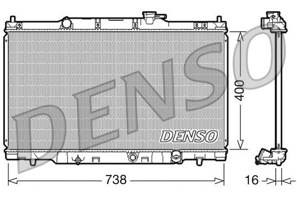 Radiatore, Raffreddamento motore - DRM40011 DENSO