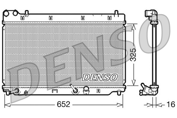 Radiator, engine cooling - DRM40014 DENSO