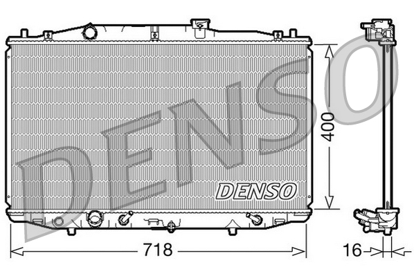 radiatorius, variklio aušinimas - DRM40024 DENSO