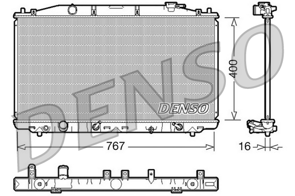 Radiator, engine cooling - DRM40025 DENSO