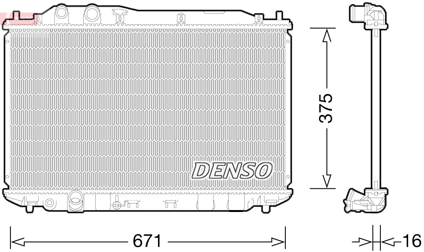 Radiator, engine cooling - DRM40028 DENSO