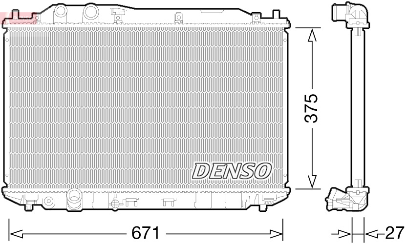 Radiator, engine cooling - DRM40029 DENSO