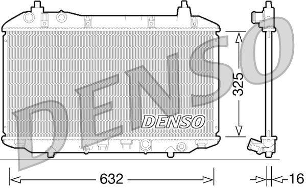 Radiator, engine cooling - DRM40031 DENSO