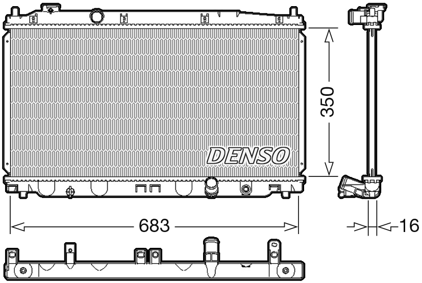 Radiator, engine cooling - DRM40035 DENSO