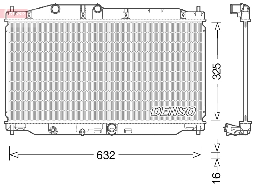 radiatorius, variklio aušinimas - DRM40043 DENSO