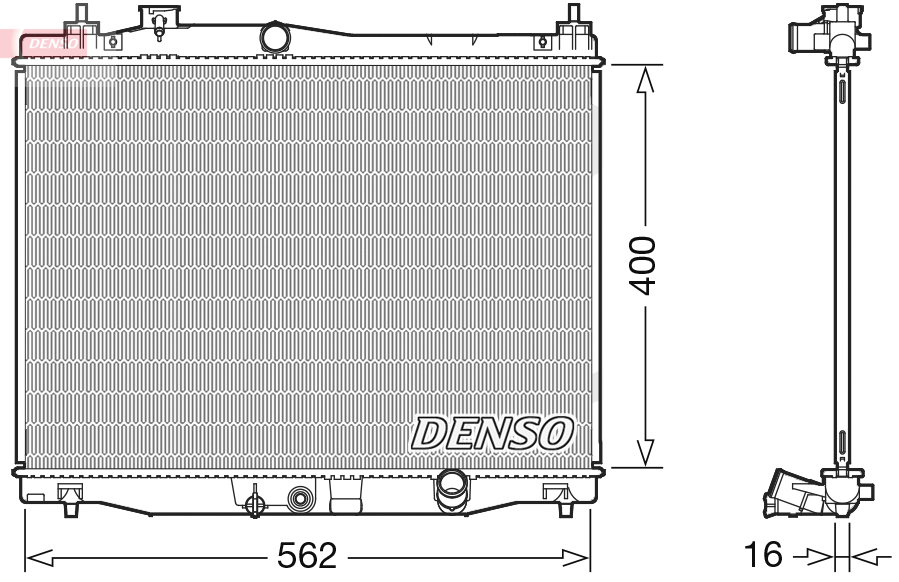 Radiatore, Raffreddamento motore - DRM40047 DENSO