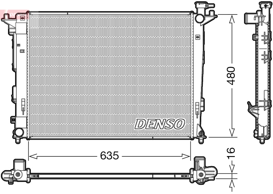 Radiatore, Raffreddamento motore - DRM41006 DENSO
