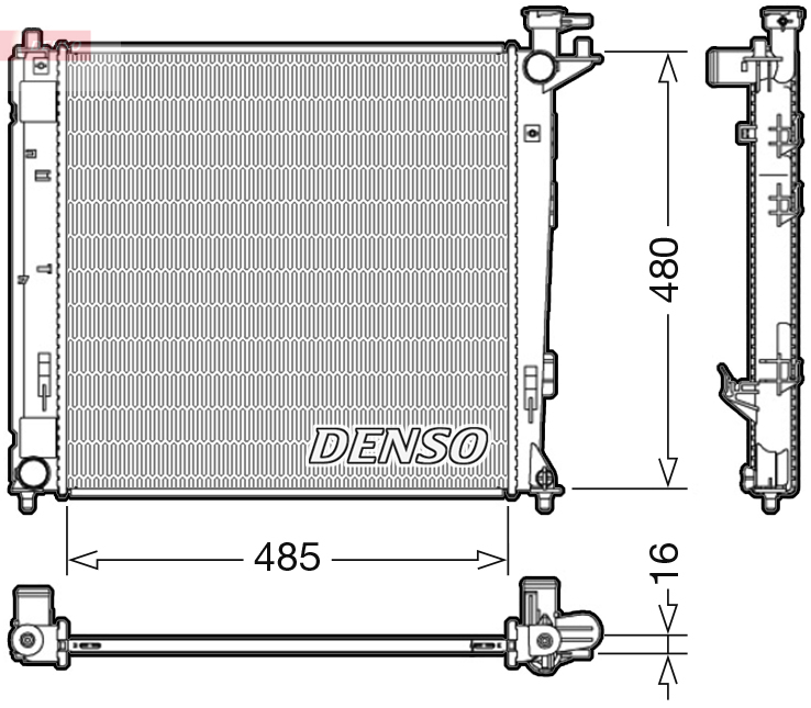 Radiatore, Raffreddamento motore - DRM41008 DENSO