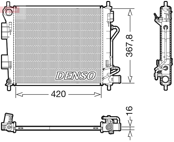 Radiatore, Raffreddamento motore - DRM41018 DENSO