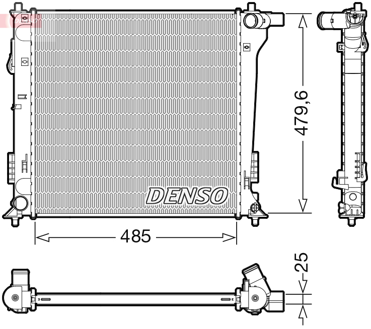Радиатор, охлаждение двигателя - DRM41020 DENSO