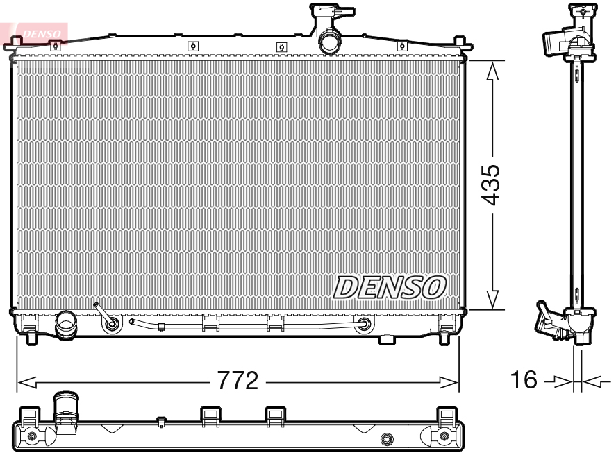Radiator, engine cooling - DRM41024 DENSO