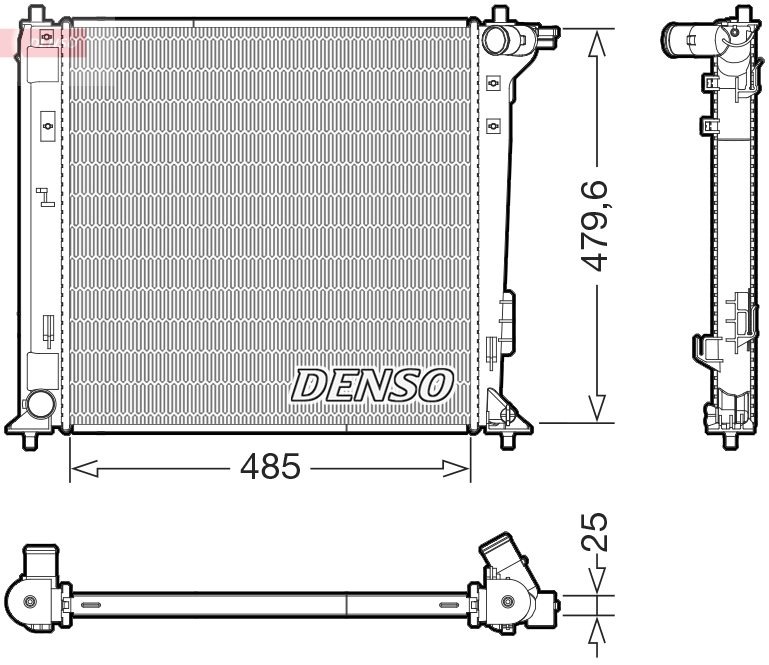 Radiatore, Raffreddamento motore - DRM41031 DENSO