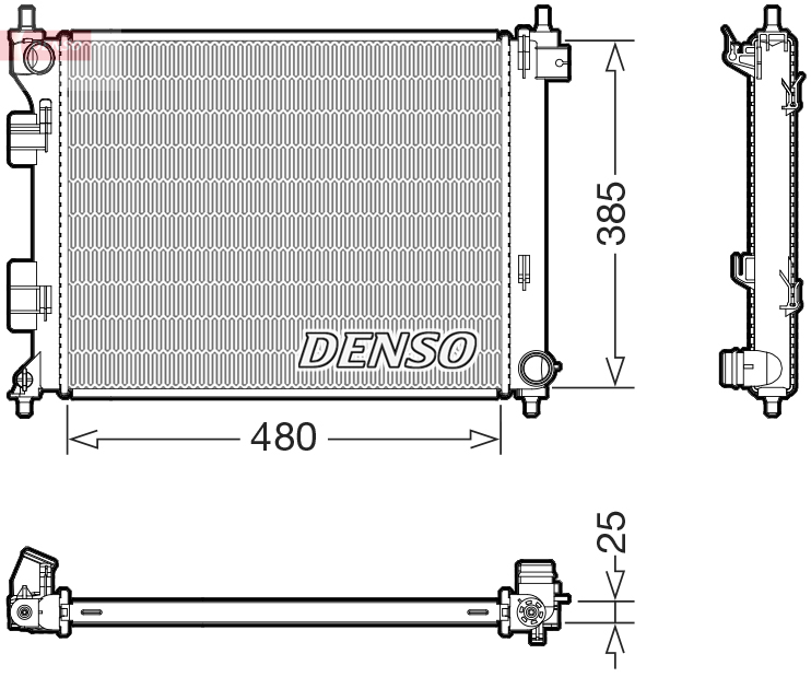 Radiator, engine cooling - DRM41034 DENSO