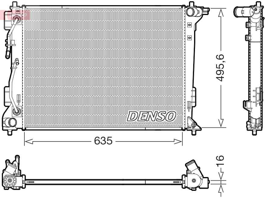 Radiatore, Raffreddamento motore - DRM41036 DENSO