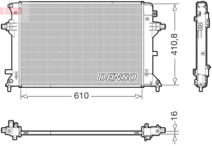 Radiatore, Raffreddamento motore - DRM41038 DENSO