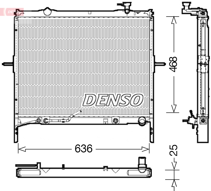 Radiator, engine cooling - DRM43002 DENSO