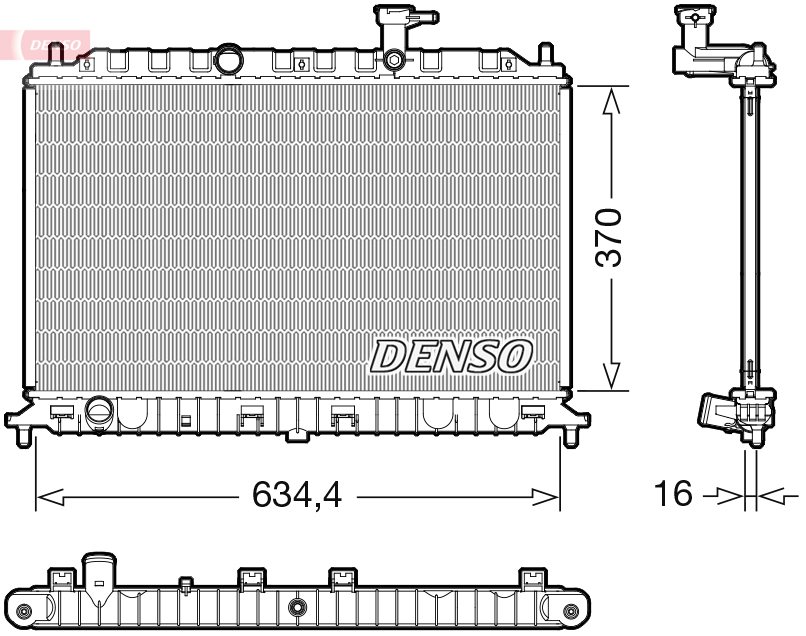 Radiatore, Raffreddamento motore - DRM43009 DENSO