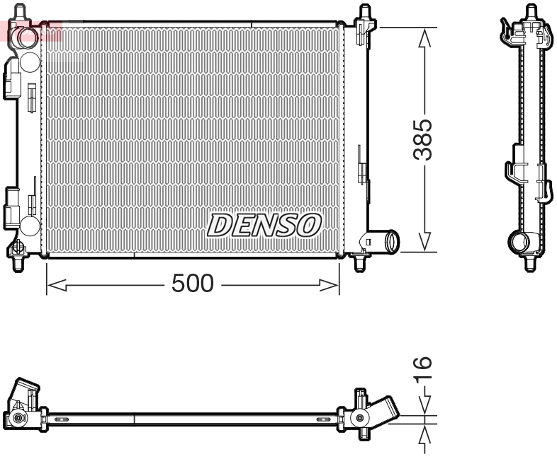 Radiatore, Raffreddamento motore - DRM43013 DENSO