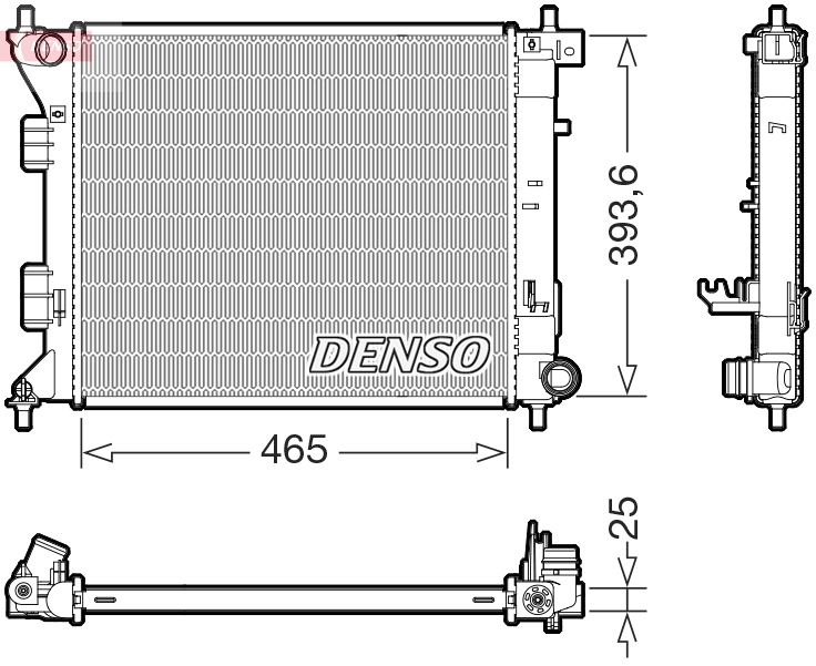 Radiatore, Raffreddamento motore - DRM43016 DENSO