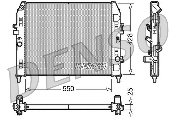 Radiator, engine cooling - DRM44008 DENSO
