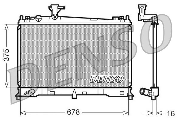 Radiator, engine cooling - DRM44010 DENSO