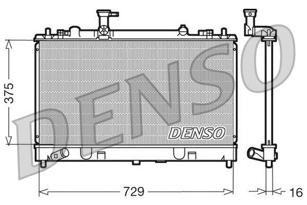 Radiatore, Raffreddamento motore - DRM44011 DENSO