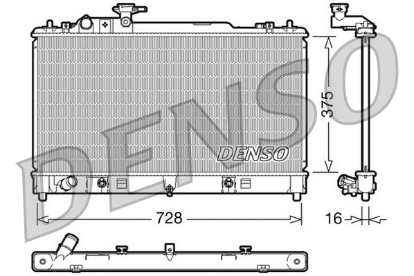 Radiator, engine cooling - DRM44021 DENSO