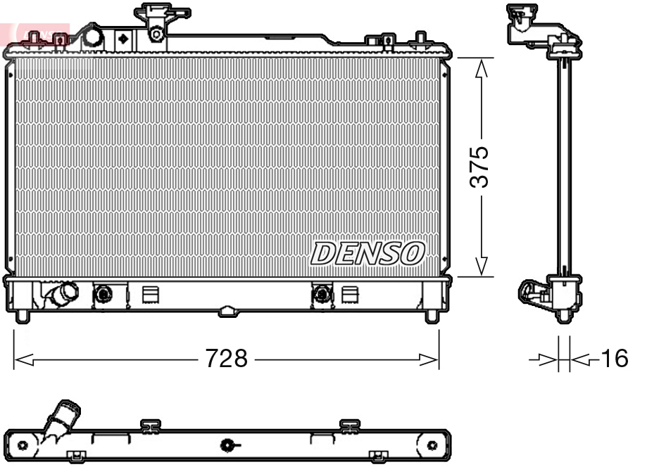 Radiator, engine cooling - DRM44029 DENSO